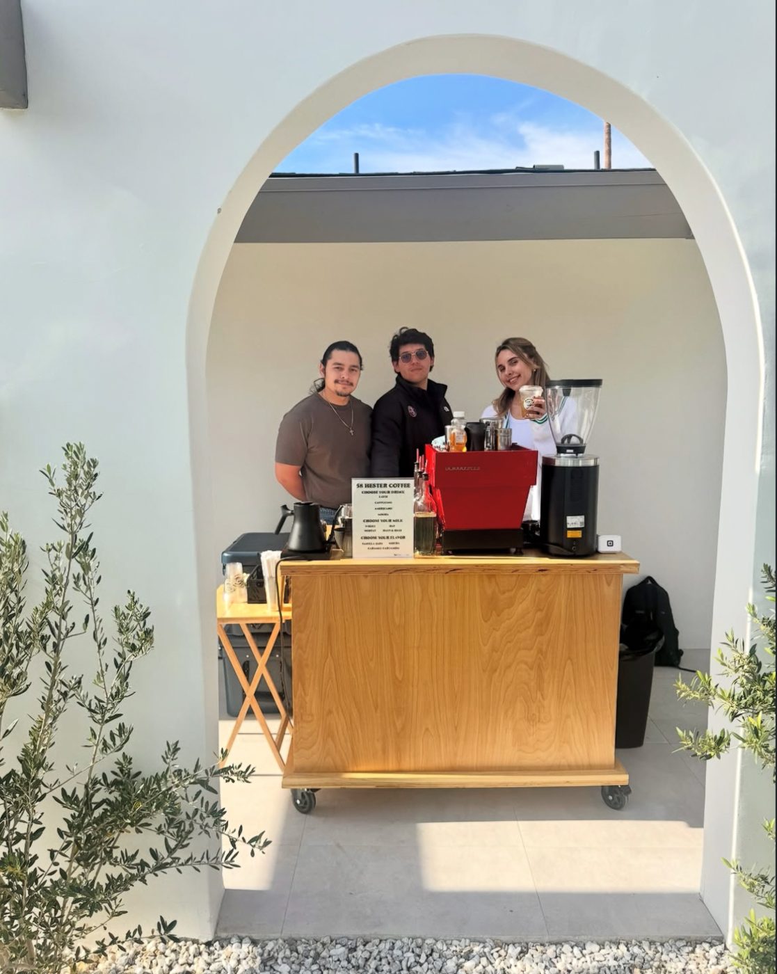 Open house coffee catering 58 Hester coffee cart at an open house event