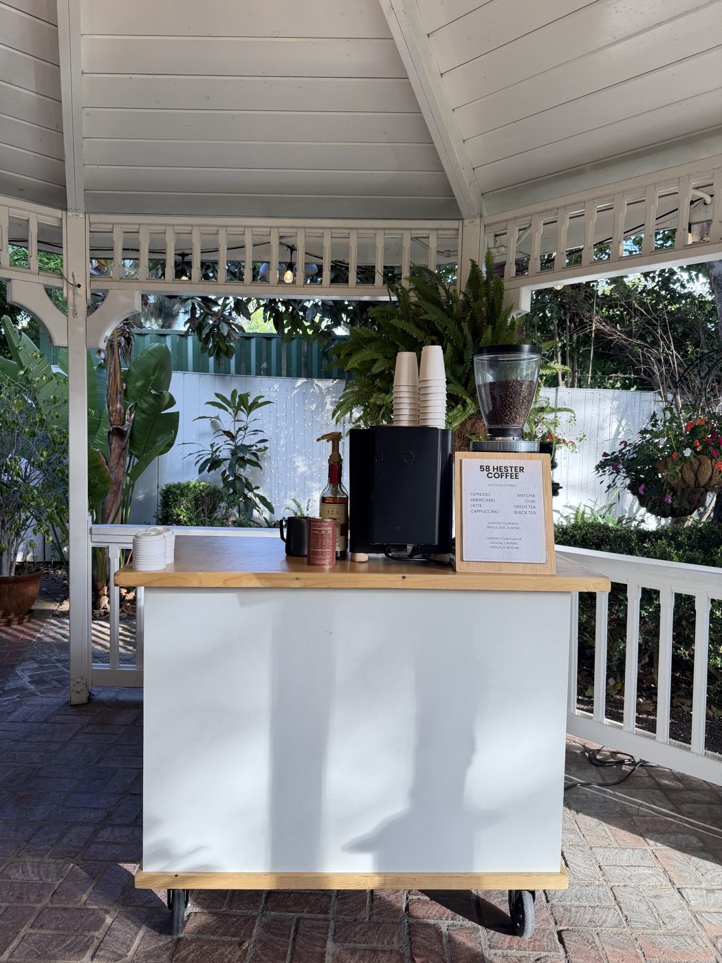 Wedding coffee catering 58 Hester mobile espresso bar at a Los Angeles wedding